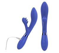 Vibratore rabbit con stimolatore per clitoride dildo vibrante fallo in silicone