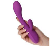 Vibratore doppio dildo rabbit vibrante impermeabile fallo realistico con stimola
