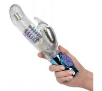 Vibratore rabbit doppio dildo fallo pene vibrante vaginale stimola clitoride sex