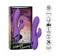 Vibratore rabbit doppio dildo vaginale clitoride fallo vibrante in silicone sexy