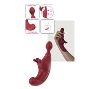 Vibratore rabbit doppio dildo vibrante in silicone per punto G clitoride vagina