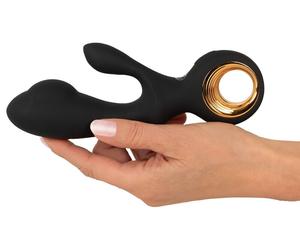 Vibratore rabbit doppio vaginale per stimolazione clitoride dildo gonfiabile