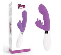 Vibratore Rabbit Glossy Elvis - Silicone, 10 Funzioni, Viola