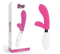 Vibratore Rabbit Glossy Jackson - Silicone, 10 Funzioni, Rosa