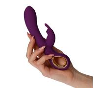 Vibratore Rabbit Grip Coniglio Clitoride Dildo USB Hot Purple Vagina