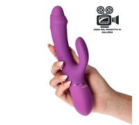 Vibratore Rabbit in silicone ricaricabile Stimolatore doppio vibrante dildo