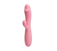 Vibratore Rabbit in silicone ricaricabile stimolatore doppio vibrante donna