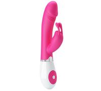 Vibratore Rabbit Pretty Love Flirtation Gene Fucsia e Bianco