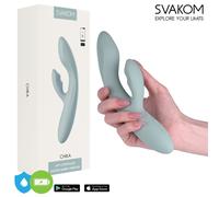 Svakom Vibratore Chika – Controllo via App, Riscaldante, G-spot e Clitorideo – Turchese