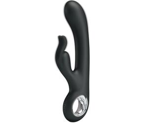 Vibratore rabbit riscaldante Carina Pretty Love clitoride e punto G, Poids 0.246 Kg, Colore Nero