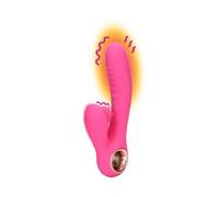 Vibratore rabbit riscaldato con testina rotante per clitoride in silicone sexy
