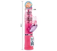 Vibratore Rabbit Rotante Baile Passion Rock - 10 Funzioni, 27 cm