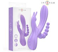 INTENSE - MIKO TRIPLO VIBRATORE CONIGLIO & STIMOLATORE & ANALE 7 VIBRAZIONI VIOL