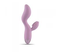 Vibratore rabbit vaginale doppio in silicone rosa dildo vibrante con stimolatore