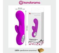 vibratore rabbit vaginale in silicone con doppio stimolatore del clitoride USB