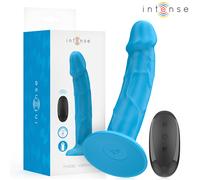 Intense Phoebe Realistic Vibrator with Suction Cup & Remote Control Blue