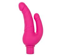 Vibratore vaginale anale doppio dildo vibrante realistico fallo pene finto rosa