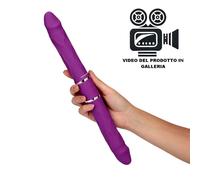 Vibratore realistico doppio fallo vibrante vaginale anale pene finto maxi dildo