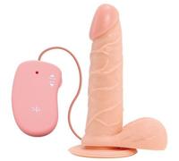 Vibratore Vaginale Anale Realistico Stimolatore Clitoride Ventosa Rosa 17,5cm