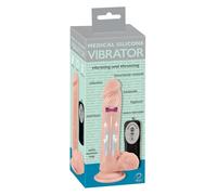 Vibratore Realistico con Movimento Su e Giù e Base Ventosa - Medical Thrusting (Colore Naturale)