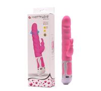 VIBRATORE REALISTICO VAGINALE RABBIT CON ROTAZIONE E STIMOLATORE CLITORIDEO SEX