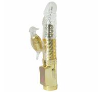 vibratore realistico vibrante ROTANTE picchio SADOMASO sexy ORO intimo punto G