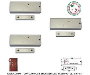 Vibratore Rileva Scasso 2 Pezzi CM20VR Bianco Via Radio LysaGSM Antifurto Sydra