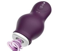 vibratore Riscaldamento automatico Masturbazione Coppa Mani libere Vero pompino Masturbatore Giocattoli adulti del sesso Per Uomini (Vino rosso, Cina)