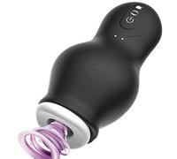 vibratore Riscaldamento automatico Tazza per masturbazione Mani libere Vero pompino Masturbatore Giocattoli per adulti Per Uomini(Argento, Cina)