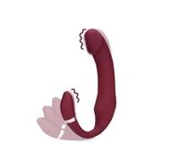 Vibratore strap on indossabile doppio stimolatore anale vaginale donna silicone