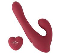 Vibratore strap on indossabile vaginale anale in silicone realistico rotante
