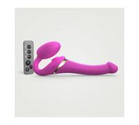 Vibratore Strap-on-me S senza cinghie con onde d'aria - piccolo (rosa)