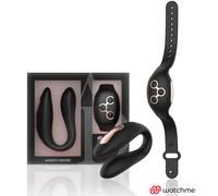 Vibratore telecomandato Anne s desire dual con orologio nero / oro