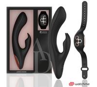 Vibratore telecomandato Anne's desire rabbit con orologio negro / oro