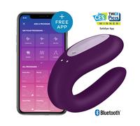 Vibratore telecomandato - Satisfyer double joy con app viola