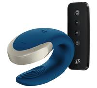 Vibratore telecomandato - Satisfyer double love luxury partner blu