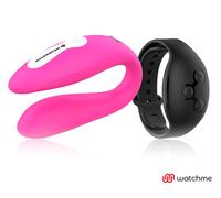 Vibratore telecomandato Wearwatch dual pleasure wireless technology watchme fucsia e nero