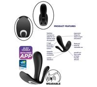 Vibratore triplo dildo vibrante vaginale anale stimolatore clitoride in silicone