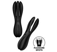 Vibratore triplo in silicone dildo vibrante rabbit vagina clitoride Threesome 2