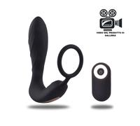 Vibratore per prostata mini dildo vibrante anale in silicone con anello fallico