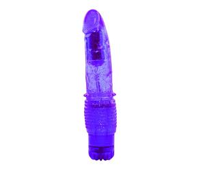 Vibratore Vaginale Anale Clitoride Pene 21cm Dildo Realistico Viola Masturbatore