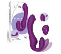 Vibratore vaginale anale in silicone Strapless Strap On stimolatore punto g