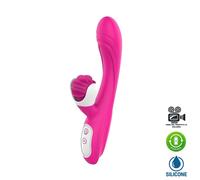 Vibratore Rabbit con2 Motori e Stimolatore Clitoride Lingue Rotanti donna