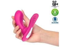 Vibratore vaginale in silicone indossabile fallo dildo vibrante doppio clitoride