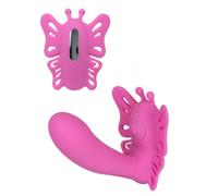 Vibratore vaginale dildo indossabile stimola clitoride fallo piccolo in silicone
