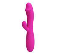 Vibratore Vaginale Donna Doppio Stimolante Clitoride Punto G Silicone Fucsia USB