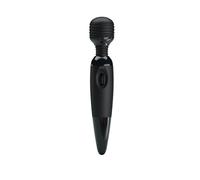 Vibratore Vaginale Donna Massaggiatore Wand Testa Flessibile Silicone e ABS Nero