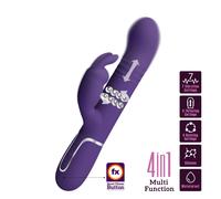 Vibratore Vaginale Donna Rabbit Stimolatore Clitoride Punto G Rotante Viola USB