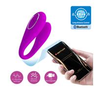 Vibratore Vaginale Donna Stimolatore per Coppia in Silicone Bluetooth App Fucsia