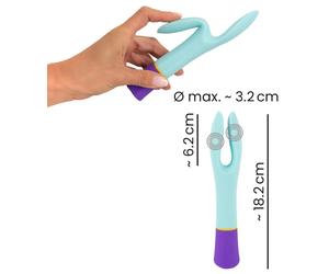 Vibratore vaginale doppio dildo vibrante liscio clitoride anal capezzoli perineo